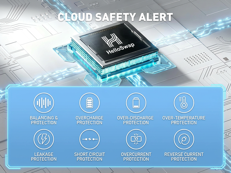 two wheeler swappable battery intelligent BMS cloud safety alert
